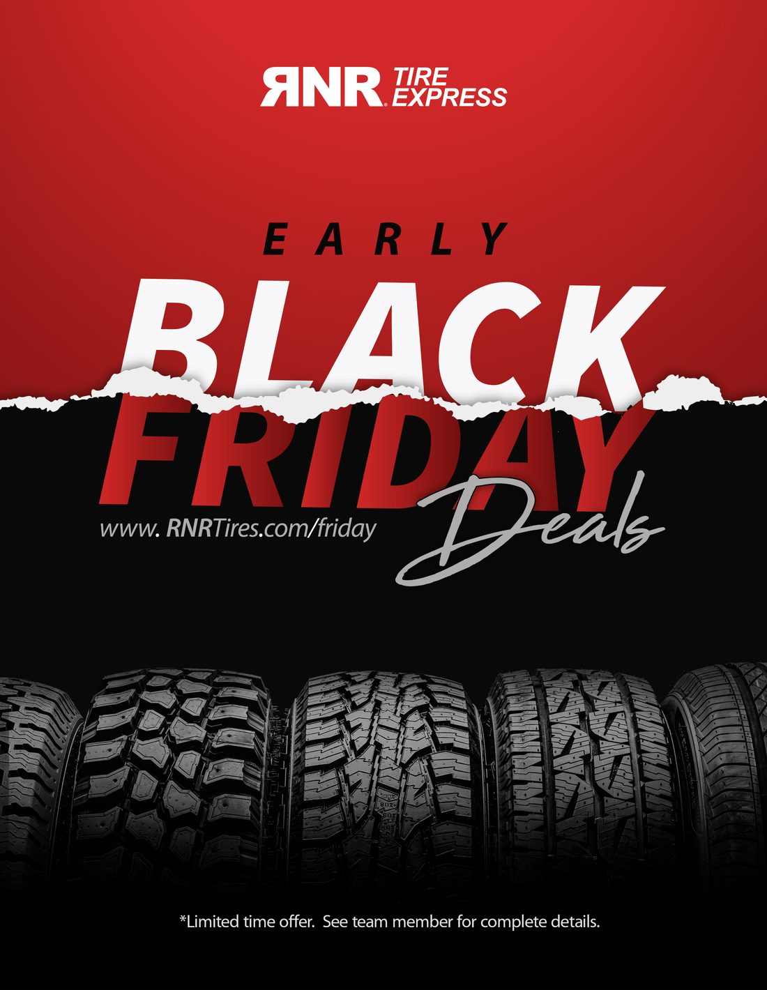Early Black Friday Deals campaign counter card