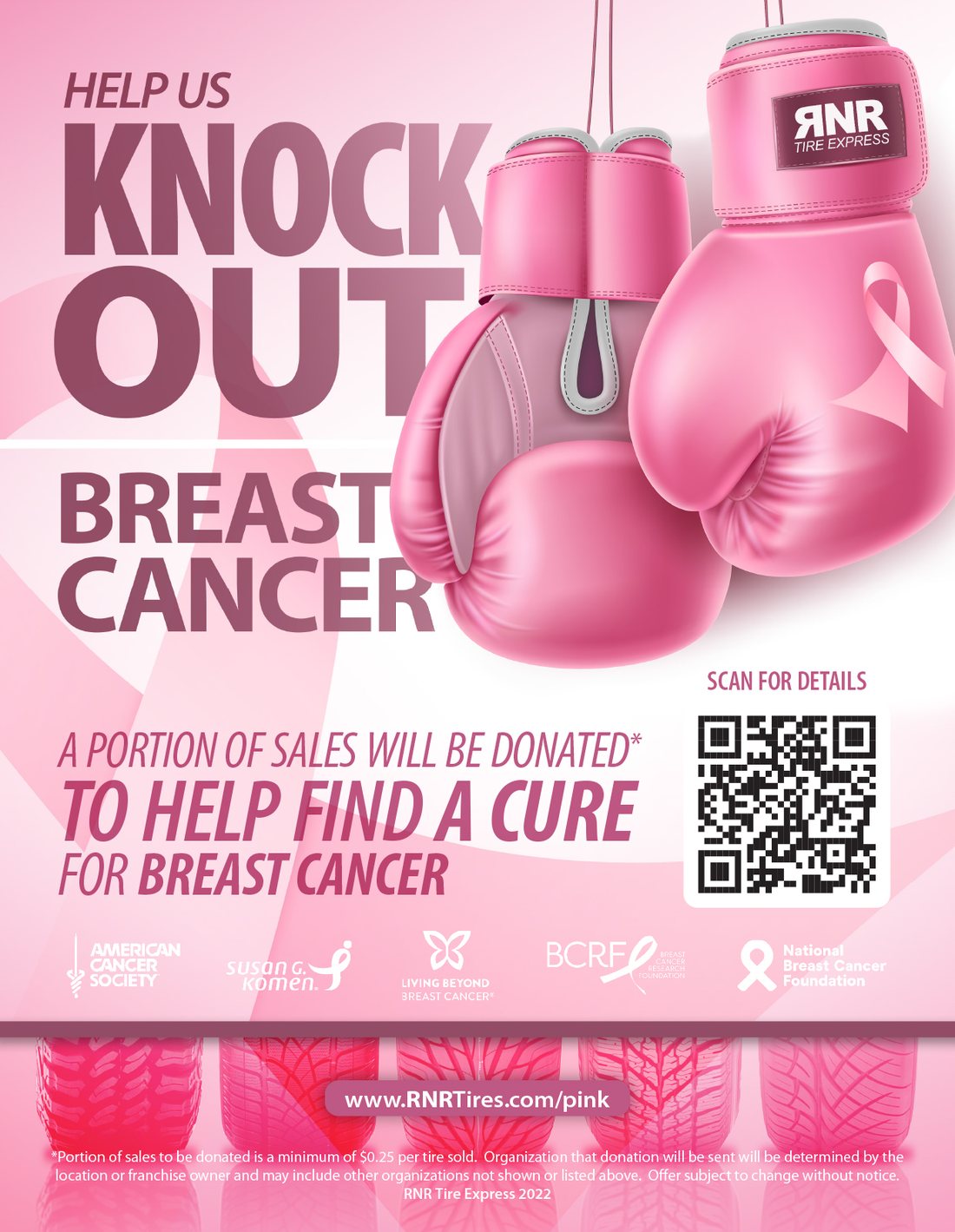 Knock Out Breast Cancer campaign counter card